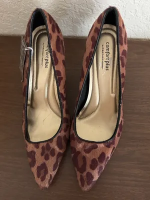 Comfort plus Leopard Print Pointed Toe Women's Pumps - Brown 9 thumbnail 7