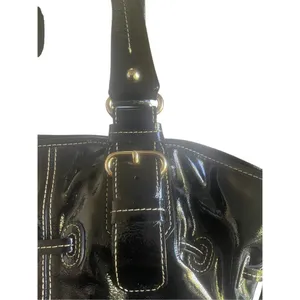 Dooney & Bourke Medium Chiara Patent Leather Drawstring Satchel Bag Black thumbnail 5