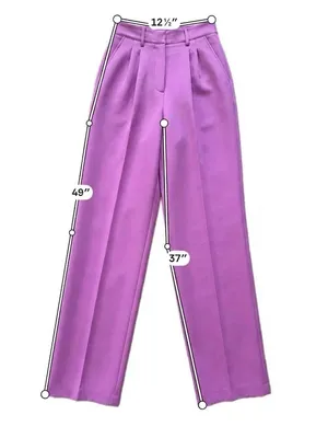 AKNVAS O'Connor High-Waisted Pleated Tailored Pants in Orchid Purple Size 4 thumbnail 3