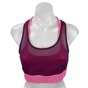 Alo Yoga Women's Pink Mesh Racerback Workout Athletic Sports Bra Crop Top Size M thumbnail 1