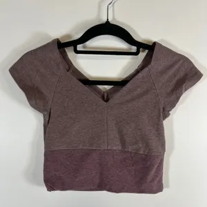 Beyond Yoga Womens Space Dye 2 Piece Set‎ Crop Top Leggings Plum Mauve Small thumbnail 2