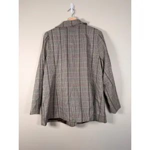 NWT ELOQUII Plaid Blazer Tie‎ Waist Jacket Women Size 20 Brown Green Formal thumbnail 4