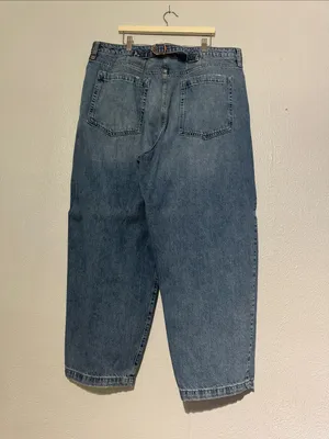 Wild Fable Baggy Skater Jeans Cinch Back Barrel Leg Denim Light Wash Size 16R thumbnail 3