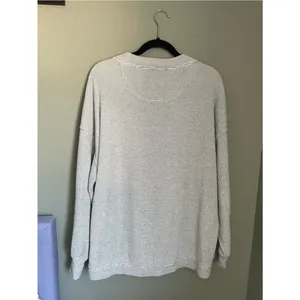 Aerie Waffle Soft Oversized Pullover Sweater Size Small Green White Thermal thumbnail 7