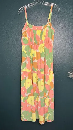Social Standard By Sanctuary Floral Fiesta Smocked Tiered Midi Multicolor Dress thumbnail 5