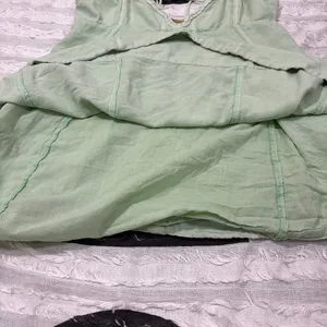 Free People Altura Mini Dress Sz L Light Green Boho Hippie Preppy Coastal Beach thumbnail 8