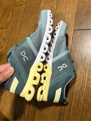 On Running Swiss engineering Women's gray green yellow Athletic Sneakers size 5 thumbnail 2