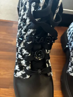 Karl Lagerfeld Women's Makenzie Combat Booties NEW thumbnail 7