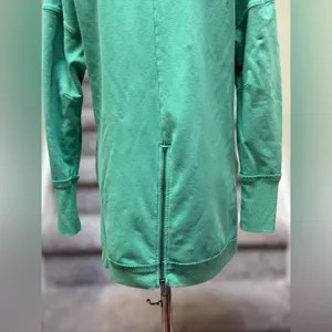 FreePeople Movement Oversized Mock Neck Back Zip Green Longline Sweatshirt Tunic thumbnail 10