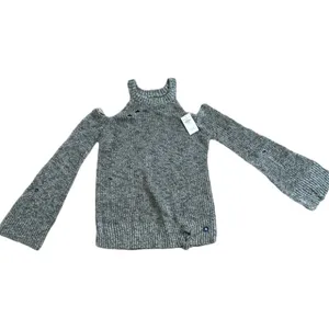 Hollister Green Long Sleeve Open Shoulder Sweater Size XS NWT thumbnail 1