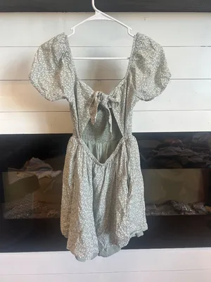 Hollister Women's Grey Twist Bust Tie-back Skort Dress thumbnail 3