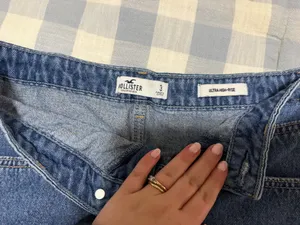 Hollister Ultra High-Rise Denim Skirt thumbnail 3