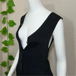 Pola Black Button Down Vest Dress thumbnail 13