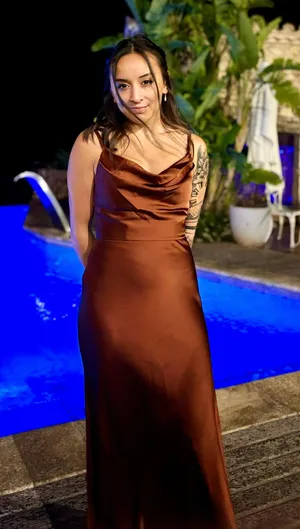 Revelry Nadia Satin Bridesmaid Dress thumbnail 4
