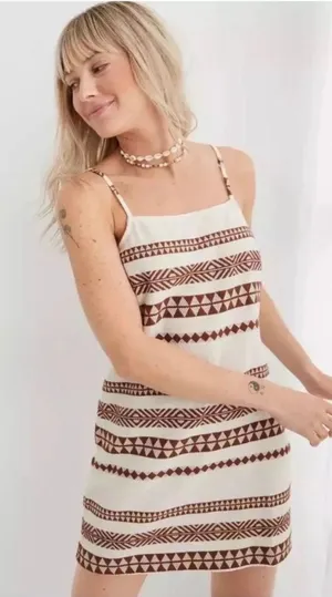 Aerie Jacquard Open Back Dress thumbnail 1