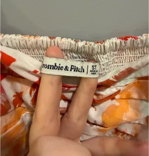 Abercrombie & Fitch Peach Floral Emerson Poplin Puff Sleeve Square Neck Mini Dress thumbnail 7