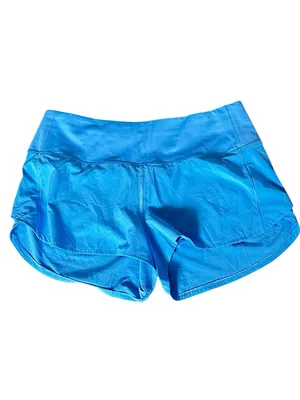 Lululemon Speed Up Mid-Rise Lined Light Blue Running Shorts 12 thumbnail 3
