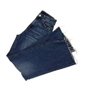 Aeropostale High Rise Wide Leg Distressed Hem Baggy Blue Jeans Size 0 thumbnail 3