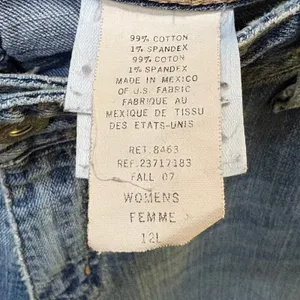 Y2K Eddie Bauer Bootleg Jeans, Vintage Wash, Mid-Rise, 33” Inseam, Size 12L thumbnail 9