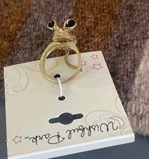 Gold Mouse with Tail‎ Ring Costume Jewelry thumbnail 2