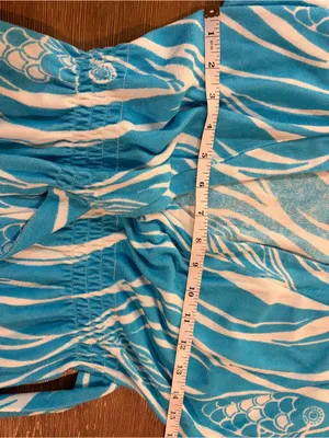 Lilly Pulitzer Blue Wave-Print Women's Swim Cover-Up Dress Small EUC thumbnail 7