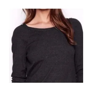 Victorias Secret Twist Open Back Grey Long Sleeve Top Size Medium thumbnail 7