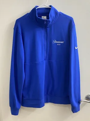 Nike Royal Blue Paramount Tech Half-Zip Pullover Size M thumbnail 1