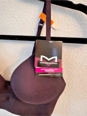 NWT Maidenform DM2316 Seamless Lift Wireless Bralette Black Size S thumbnail 5