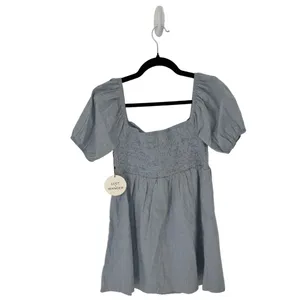Lost & Wander Blue Lagoon‎ Baby Doll Dress Womens Blue Small $108 thumbnail 3