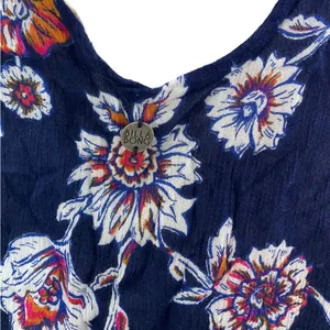 Billabong Dress Medium Floral Blue Open Back Summer Dress thumbnail 6