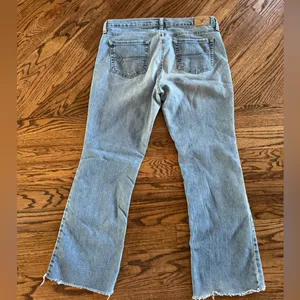 Vintage Y2K American Eagle AE Low Rise Skinny Flare Jeans Women’s 10 Light Wash thumbnail 8