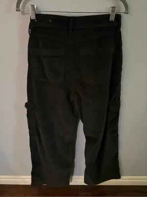 American Eagle Women’s Dark Gray Corduroy Cargo Pants in size 4 Short. thumbnail 7