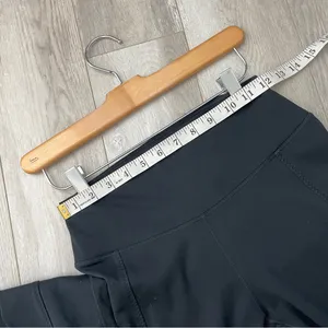Nike Flare Leggings fitted split leg womens Black (medium) athleisure workout thumbnail 4