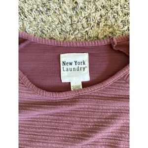 New York‎ Laundry Women's Purple Quarter Sleeve Textured Top Size Large thumbnail 5