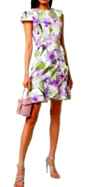 Alice‎ + Olivia Kirby Faux-Wrap Floral Flounce Dress thumbnail 1