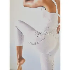 Free People Movement‎ Good Karma Onesie Vintage Ice Gray XS/S Seamless thumbnail 10