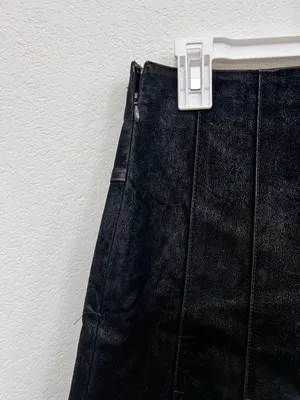 Free People “Sugar & Spice” Pleated Mini Skirt Black Size 10 100% Viscose‎ thumbnail 5