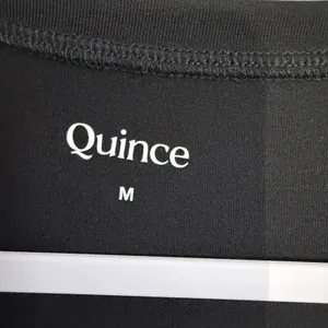Quince Size-M Maternity Long Sleeve Top Black Tencel Lyocell Ruched V-Neck thumbnail 3
