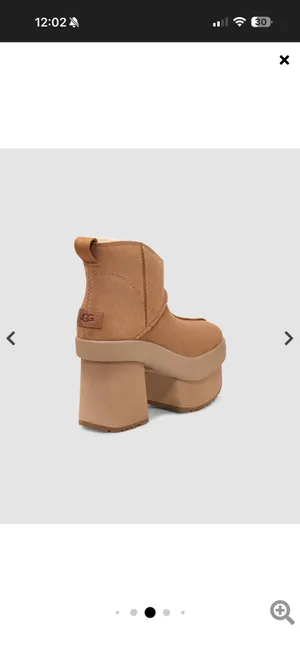 UGG Tan Chunky Platform Shearling Booties thumbnail 5
