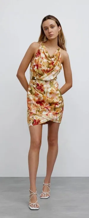 Significant Other Chiara Dress - Watercolor Floral Open Back Dress Size 8 thumbnail 1