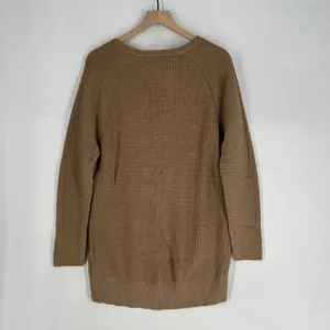Athleta Hanover Sweater‎ Womens Size M Extra Fine Merino Wool Blend V-Neck Brown thumbnail 10