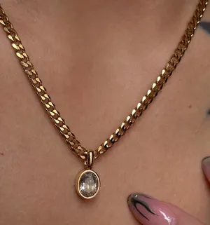 18K Gold Plated Solitaire Necklace | Dainty Everyday Pendant thumbnail 5