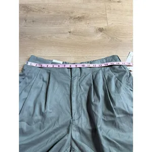 NWT Womens Wonderly green wide leg high rise pleated pants lyocell stretch sz 14 thumbnail 8