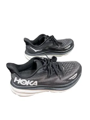 Hoka One Clifton 9 wms black white walking running sneakers sz 8.5B SKU 10-365 thumbnail 16