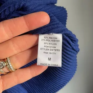 Lelis Collection Cobalt Blue Sleeveless Coquette Bow Ribbed Tank Top size Medium thumbnail 5