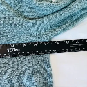 Ann Taylor Blue Crew Neck Sweater Ribbed Knit thumbnail 8