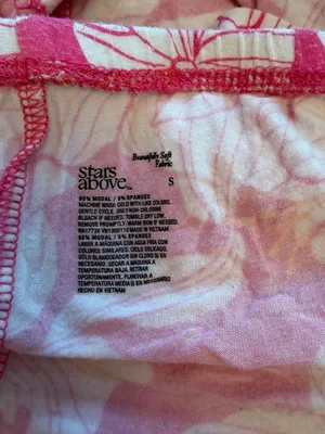 Stars Above Pajama Short Set Size S Pink Floral Beautifully Soft thumbnail 2