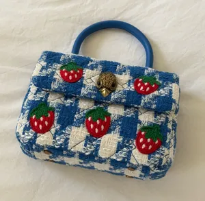 Kurt Geiger London Bag Strawberry Blue Gingham thumbnail 1