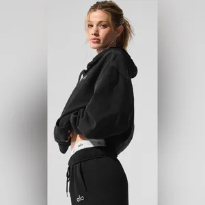 Alo Yoga NWT Accolade Hoodie Black Size M oversized Unisex thumbnail 4
