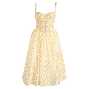 House of CB Kelly Sunway Midi Dress Size Medium NWT thumbnail 3